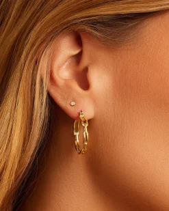gorjana Parker Link Hoops 18k Gold Plated Online