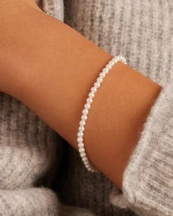 gorjana Parker Pearl Bracelet 18k Gold Plated, Pearl Discount