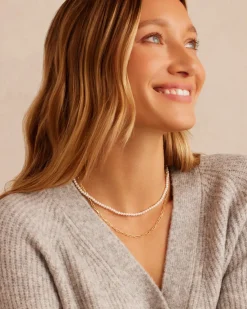 gorjana Parker Pearl Necklace 18k Gold Plated Best