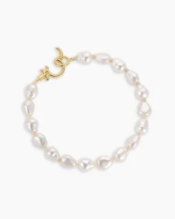 gorjana Pearl Cove Bracelet 18k Gold Plated Clearance