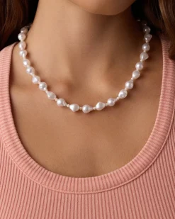 gorjana Pearl Cove Necklace 18k Gold Plated Discount