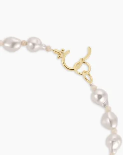 gorjana Pearl Cove Necklace 18k Gold Plated Discount