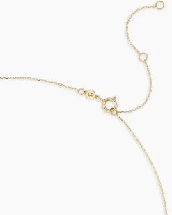 gorjana Pearl Flutter Necklace 14k Solid Gold Clearance