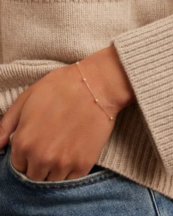 gorjana Pearl Newport Bracelet 14k Solid Gold Discount