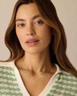 gorjana Pearl Newport Necklace 14k Solid Gold Clearance
