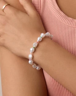 gorjana Pearl Rainbow Cove Bracelet 18k Gold Plated Outlet