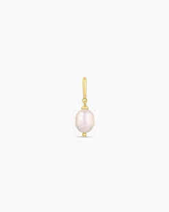 gorjana Pink Pearl Parker Charm 18k Gold Plated, Pink Freshwater Pearl Fashion