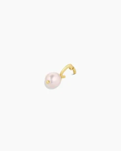 gorjana Pink Pearl Parker Charm 18k Gold Plated, Pink Freshwater Pearl Fashion