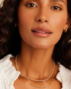 gorjana Poppy Pearl Layering Set 18k Gold Plated Discount