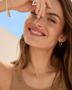 gorjana Poppy Pearl Necklace 18k Gold Plated, Pearl Online