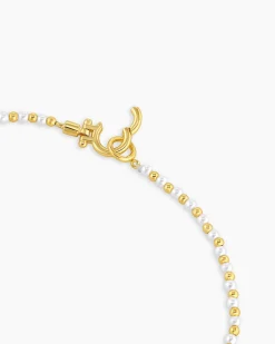 gorjana Poppy Pearl Necklace 18k Gold Plated, Pearl Online