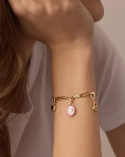 gorjana Power Gemstone Calming Parker Charm 18k Gold Plated, Howlite - Calming Best