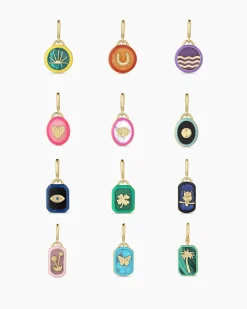 gorjana Power Gemstone Compassion Parker Charm 18k Gold Plated, Rhodochrosite - Compassion Online