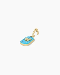 gorjana Power Gemstone Healing Parker Charm 18k Gold Plated, Turquoise - Healing Outlet