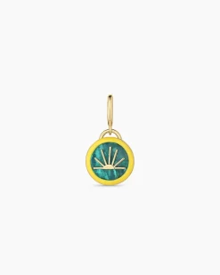 gorjana Power Gemstone Inspiration Parker Charm 18k Gold Plated, Apatite - Inspiration Clearance