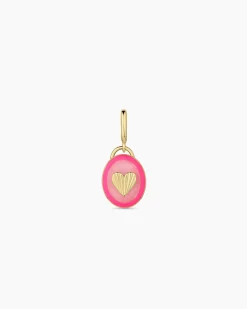 gorjana Power Gemstone Love Parker Charm 18k Gold Plated, Rose Quartz - Love Online