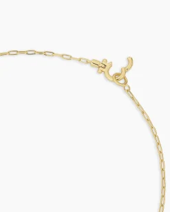 gorjana Power Gemstone Parker Charm Necklace Balance 18k Gold Plated, Labradorite - Balance Outlet