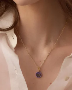gorjana Power Gemstone Tranquility Parker Charm 18k Gold Plated, Amethyst - Tranquility Outlet