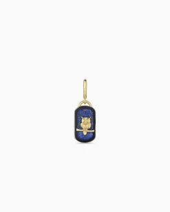 gorjana Power Gemstone Wisdom Parker Charm 18k Gold Plated, Lapis - Wisdom Outlet