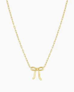 gorjana Put a Bow on it Necklace 18k Gold Plated Best