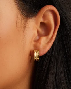 gorjana Reed Hoops 18k Gold Plated Outlet