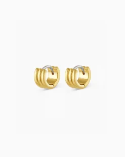 gorjana Reed Huggies 18k Gold Plated Clearance
