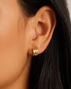 gorjana Reed Huggies 18k Gold Plated Clearance
