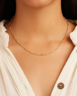 gorjana Reed Mini Necklace 18k Gold Plated Sale