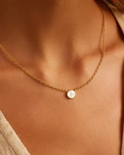 gorjana Rose Marble Coin Necklace Clearance