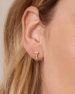 gorjana Rose Single Stud 18k Gold Plated Outlet