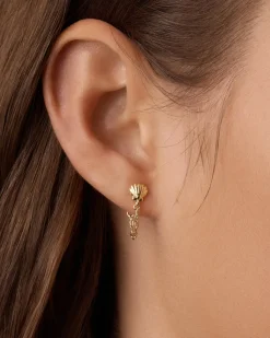 gorjana Shell Chain Huggies 18k Gold Plated Sale