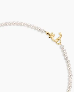 gorjana Shell Pearl Charm Necklace 18k Gold Plated Discount