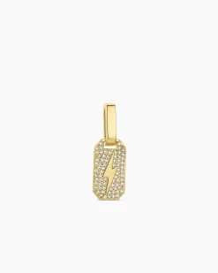 gorjana Shimmer Bolt Tag Charm 18k Gold Plated Online