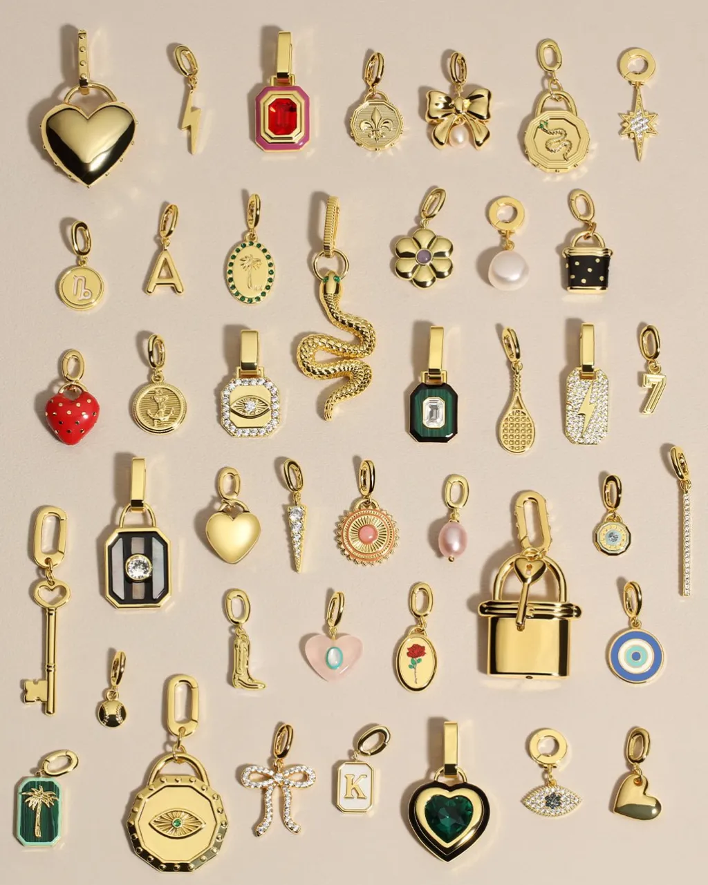 gorjana Shimmer Bolt Tag Charm 18k Gold Plated Online