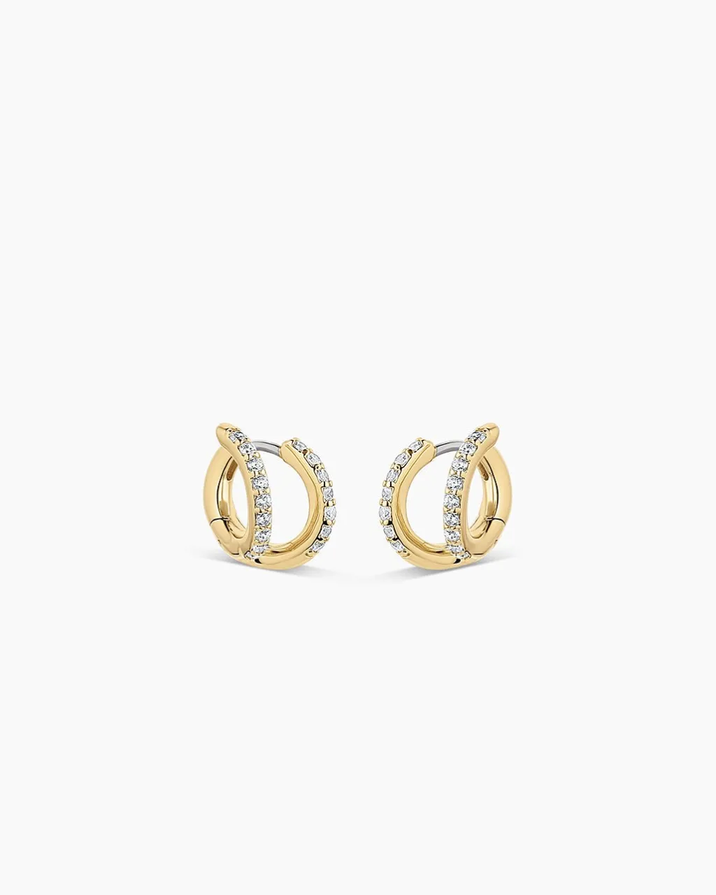 gorjana Shimmer Double Huggies 18k Gold Plated Clearance
