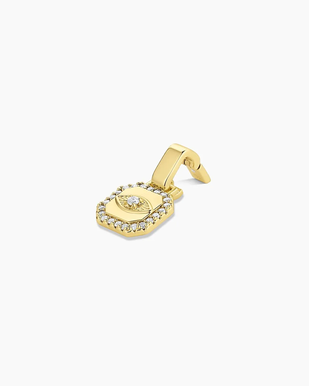 gorjana Shimmer Evil Eye Tag Charm 18k Gold Plated Discount