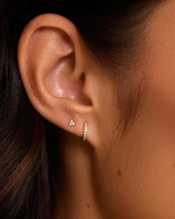 gorjana Shimmer Single Huggie 18k Gold Plated Hot