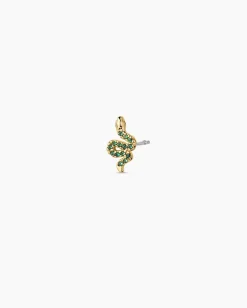 gorjana Snake Single Stud 18k Gold Plated Clearance