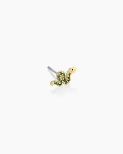 gorjana Snake Single Stud 18k Gold Plated Clearance