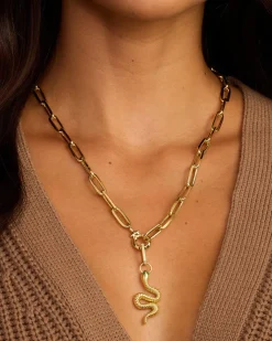 gorjana Snake Statement Charm 18k Gold Plated Best