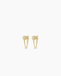 gorjana Sun Chain Huggies 18k Gold Plated Discount