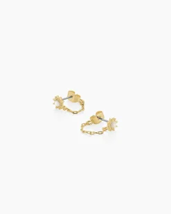 gorjana Sun Chain Huggies 18k Gold Plated Discount