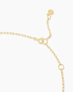 gorjana Sunset Etched Necklace 18k Gold Plated Discount