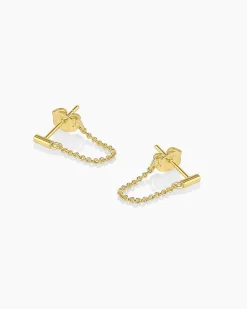 gorjana Tatum Chain Huggies 18k Gold Plated Sale