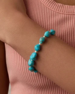 gorjana Turquoise Cove Bracelet 18k Gold Plated New