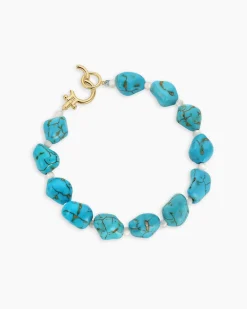 gorjana Turquoise Cove Bracelet 18k Gold Plated New