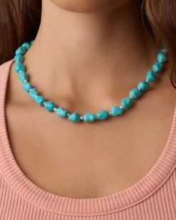 gorjana Turquoise Cove Necklace 18k Gold Plated Discount