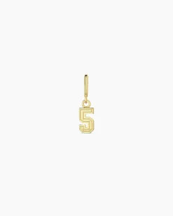 gorjana Varsity Numbers Parker Charm 18k Gold Plated Fashion