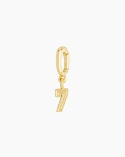 gorjana Varsity Numbers Parker Charm 18k Gold Plated Fashion