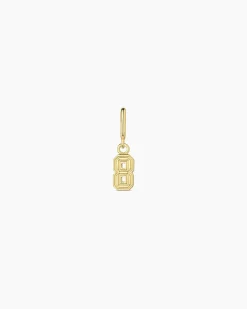 gorjana Varsity Numbers Parker Charm 18k Gold Plated Fashion
